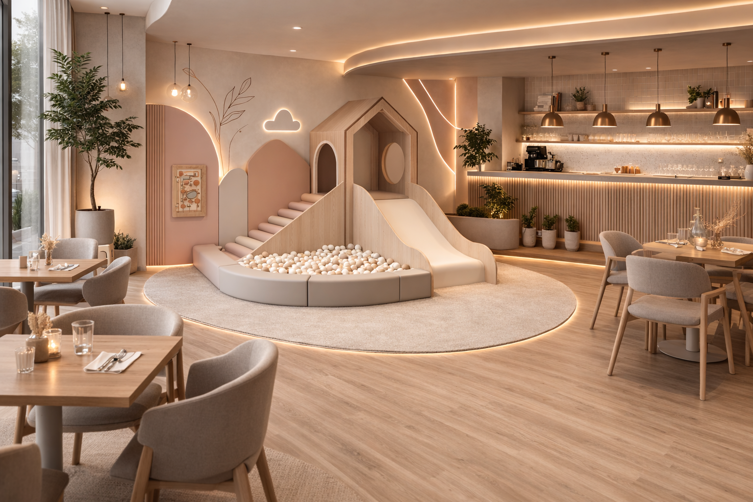 Atmosfera Wood Play Nest M — Wood, para hotelaria