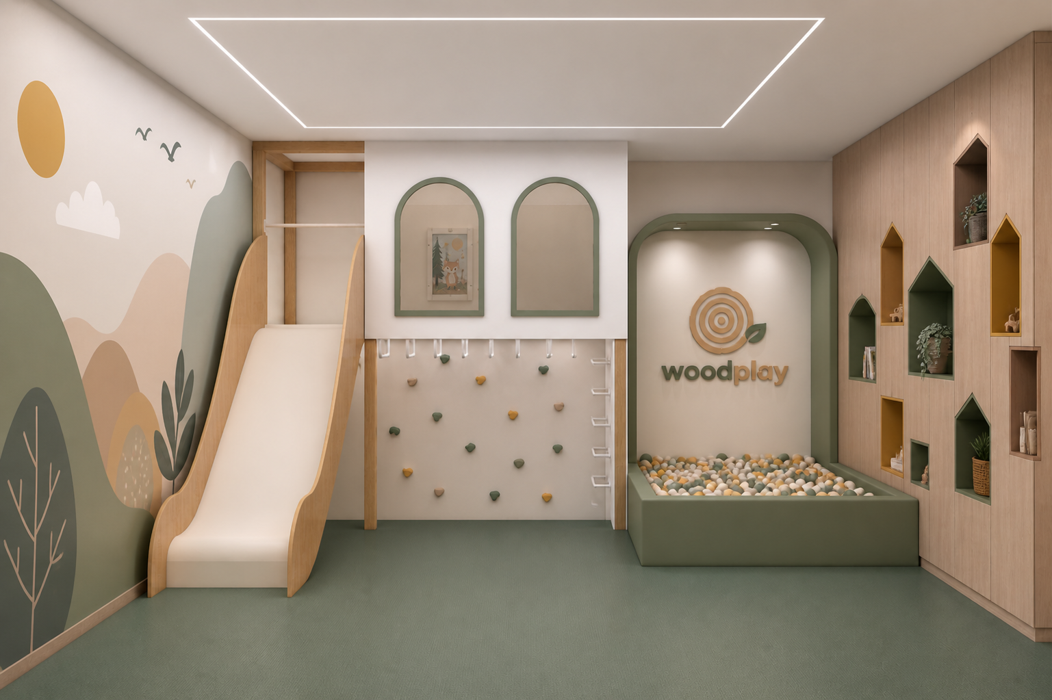 Atmosfera Wood Play Tower S — Natura, setor Clínicas
