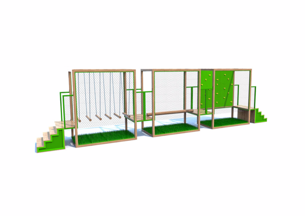 Módulo PopUp Arborismo em parque infantil indoor