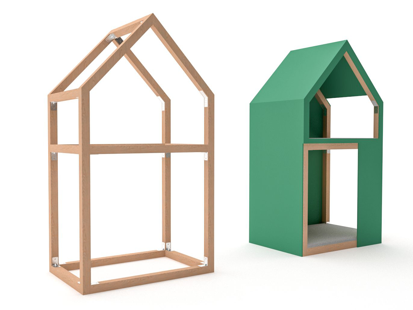 Projecto Wood Play Kaminana — visualização 3D geral