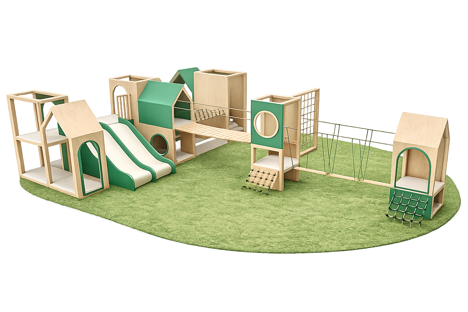 Vista 3D do projecto Kaminana — kidUplay Wood Play