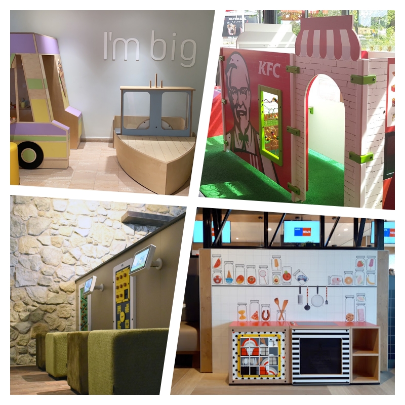Conceito de cantinho infantil para restaurantes e hotéis